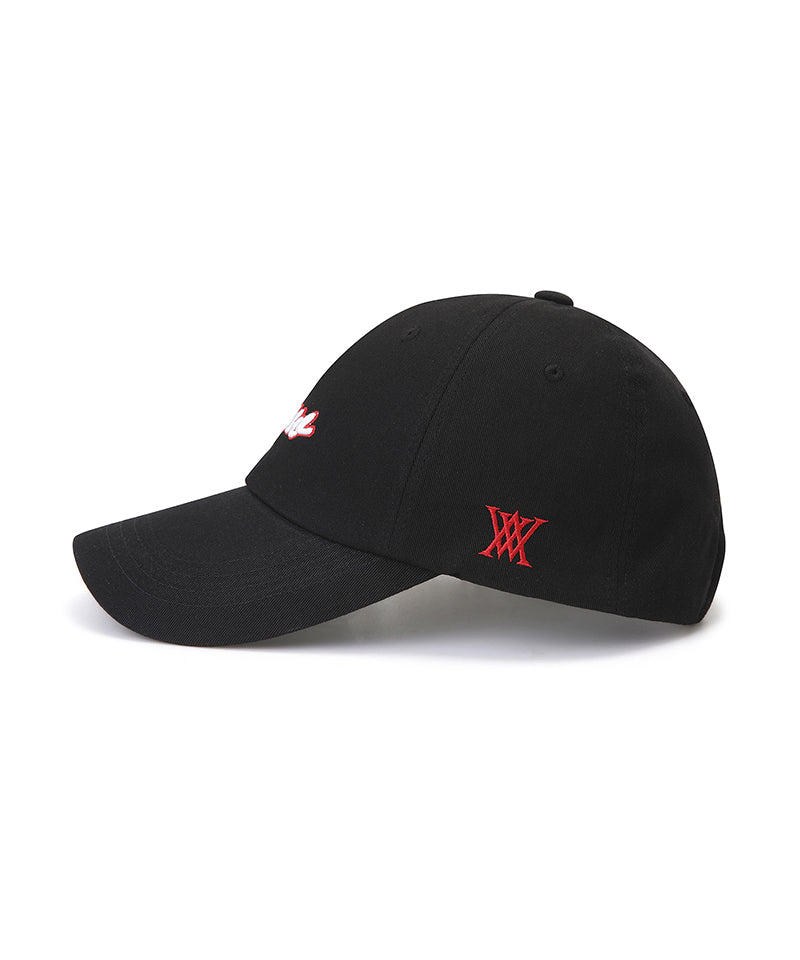 Men's Volume Wording Ball Cap - Black