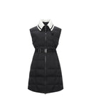ANEW Golf Women's High Neck Long Down Vest - Black