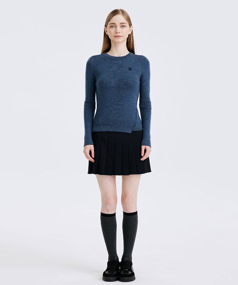 Women's Half Pleats Points SQ - Dark Navy