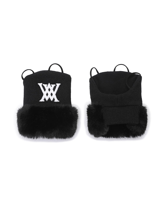 Woman's Fluffy Hand Warmer - Black