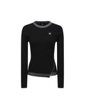 Women's Handle Chain Embroidery Pullover - Black