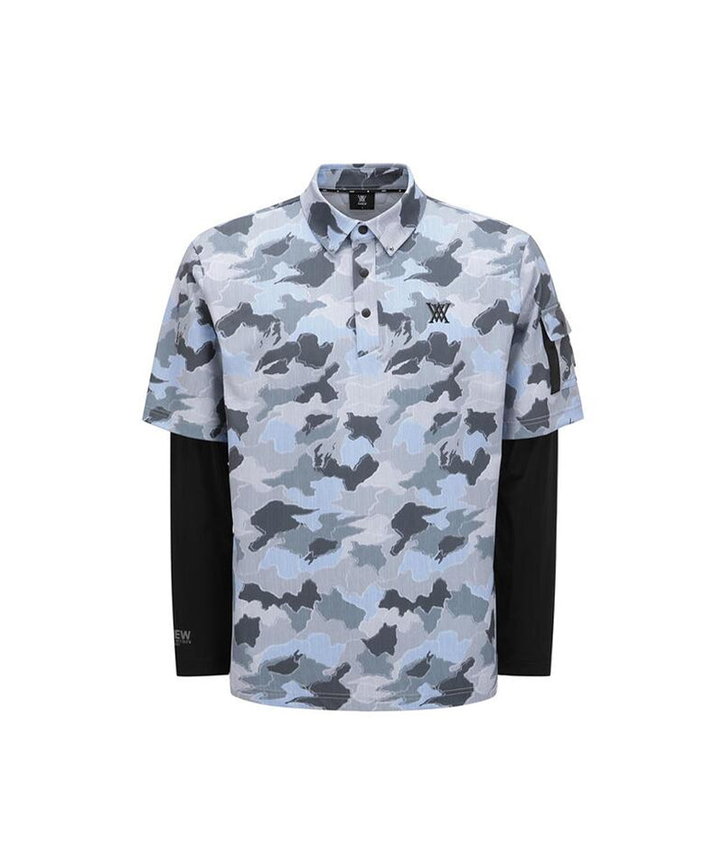 Anew Golf Men's SM Hybrid Long T-Shirt - Light Blue