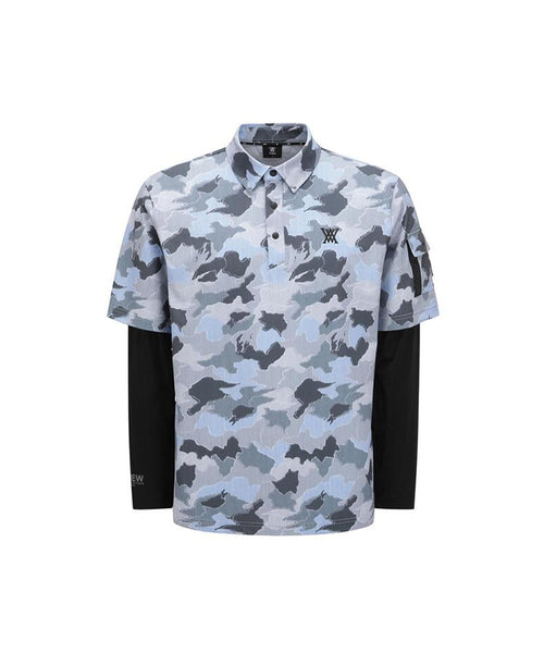 Legacy Sale] Anew Golf Men's SM Hybrid Long T-Shirt - Light Blue