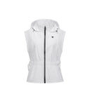 Women's Waist Shirring Hoody Vest - Off  White