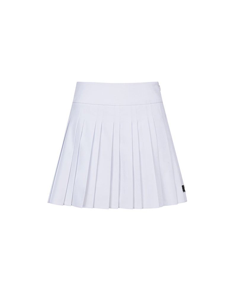 Women's Asymmetry Pleats Skirt - White
