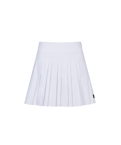 White pleated skirt cheap sale