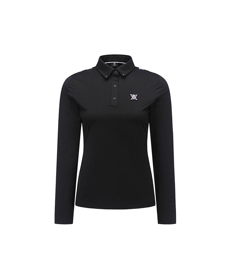 [Season End] Women's Back Signature Logo Long T-shirt - Black