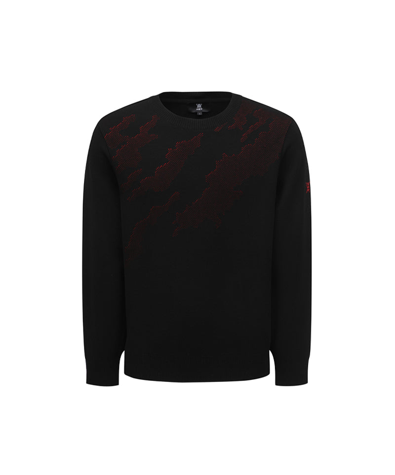 Anew Golf Men's SP Camo Pattern Sweater - Black