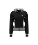 Women's Mosaic Point Hoodie Cardigan - Black