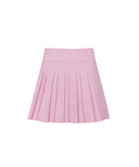 Women's Asymmetry Pleats Skirt - Light Pink