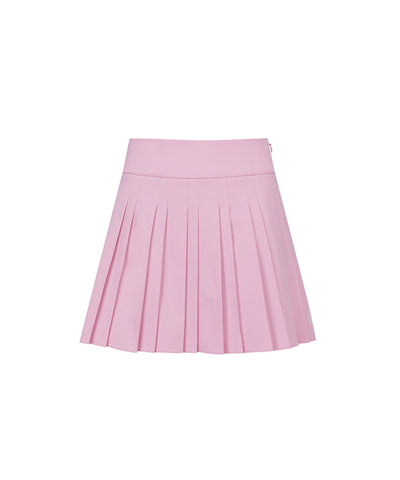 Women's Asymmetry Pleats Skirt - Light Pink