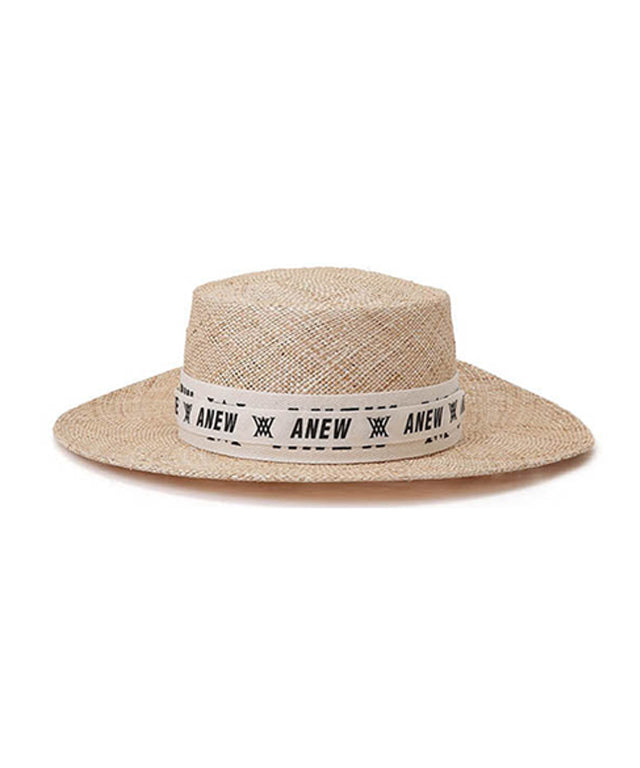 Natural Raffia Webbing Strap Bucket Hat - Beige