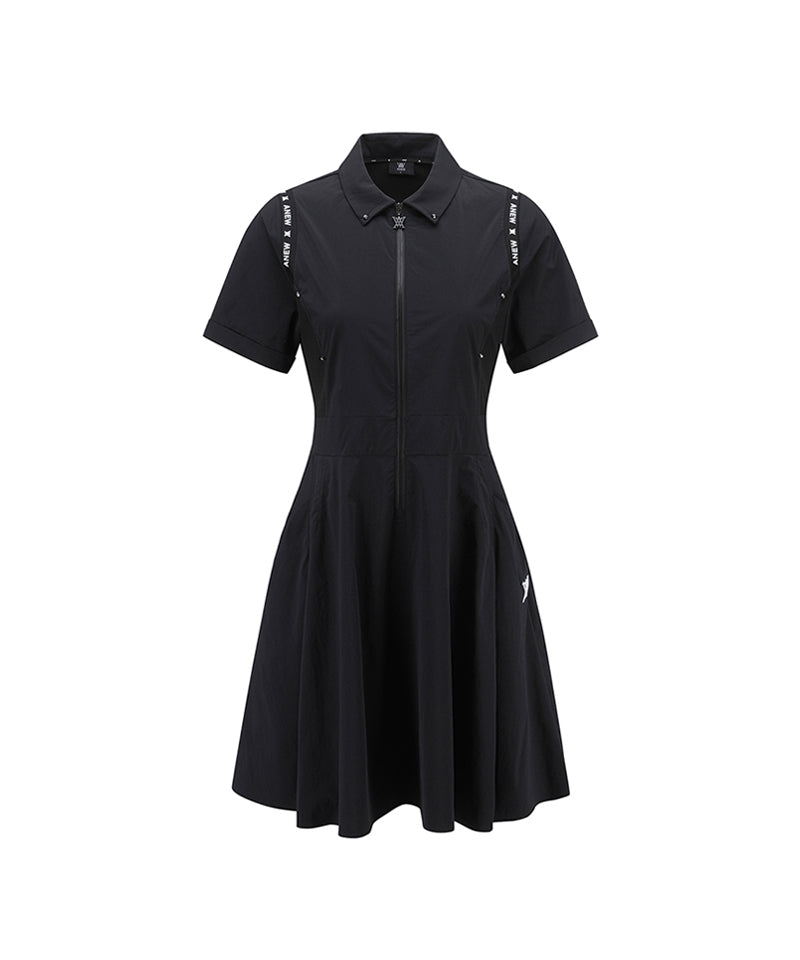 Women Collar Onepiece - Black