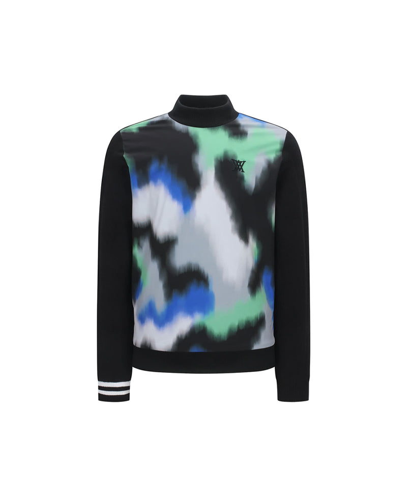 ANEW Golf Men's Camo Pattern Woven Sweater - Royal Blue