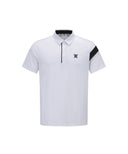 Men Ice Dots Incision Point Short T-Shirt - White