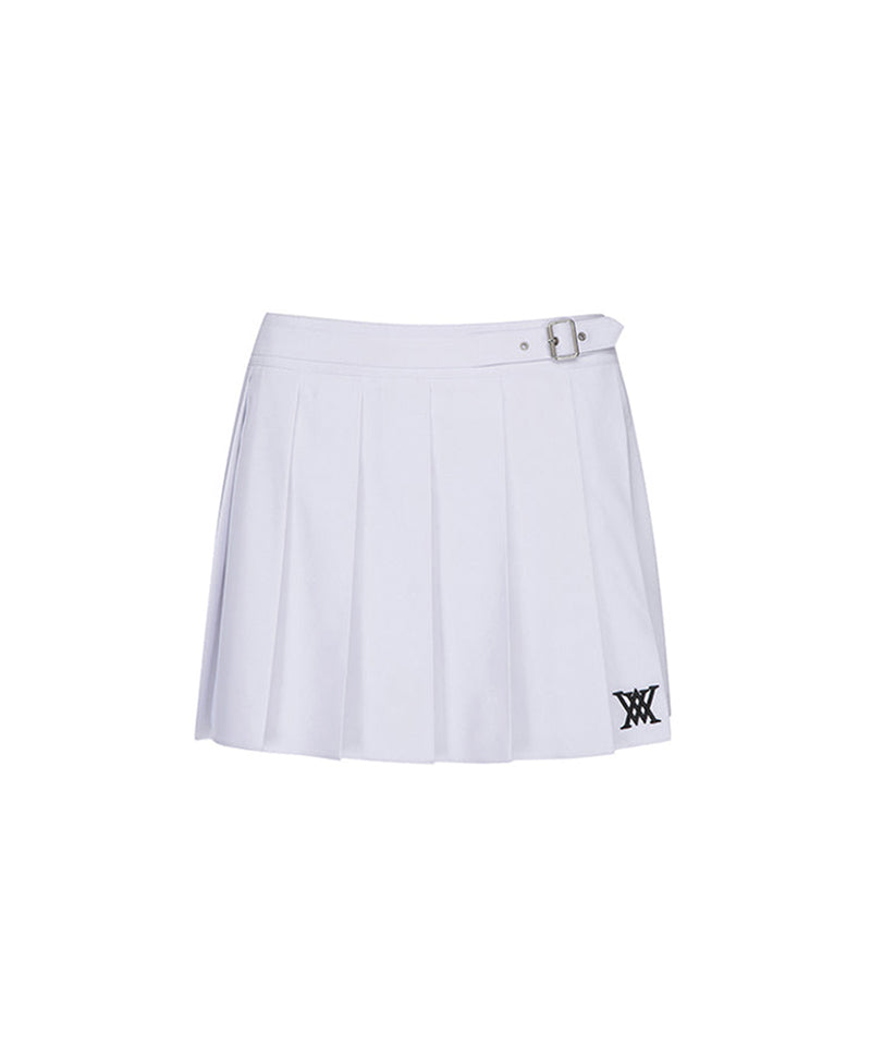 Women's Belt Point Pleats Half Pants
