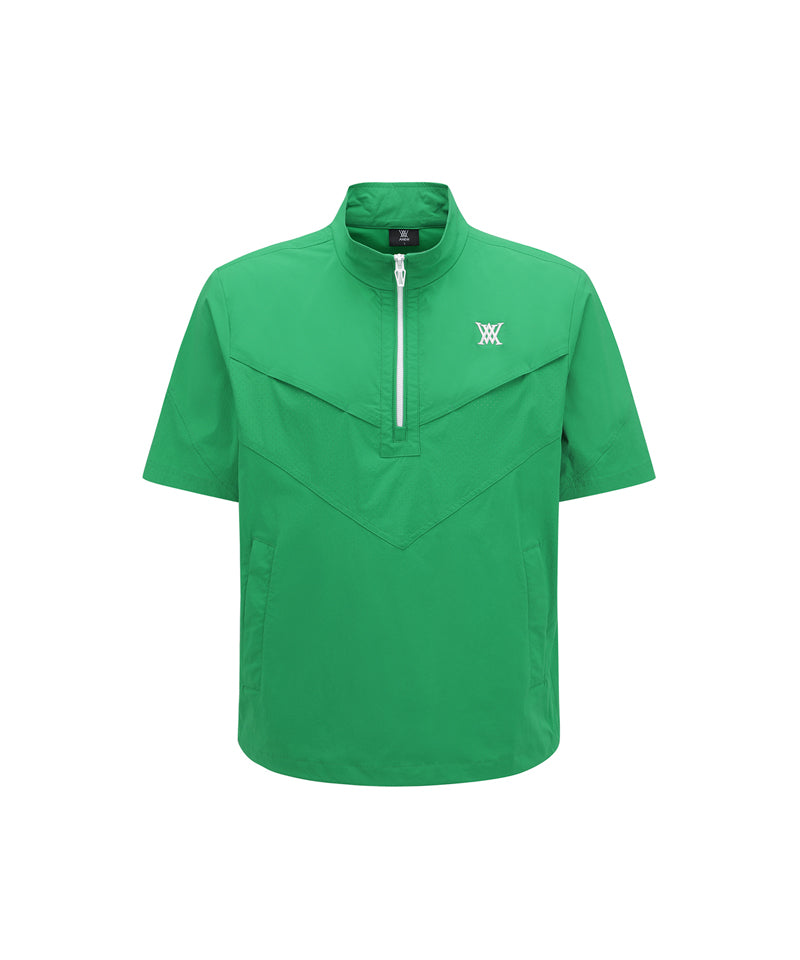ANEW GOLF Men's SM Short Sleeve Anorak Jacket - Green