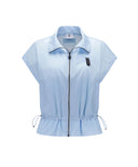 Women's Wide Fit Point Vest - Sky Blue