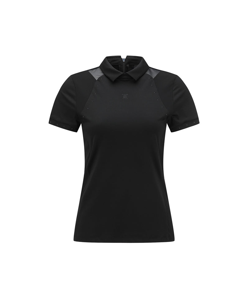 ANEW Golf Women's SM Hybrid Short T-Shirt - Black