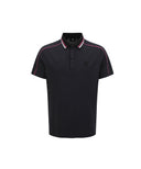 ANEW GOLF Men's SM Knit Collar Short T-Shirt - Black