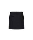 W Front Embossed Point H-line SQ - Black