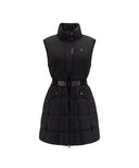 Women's Long Down Vest - Black