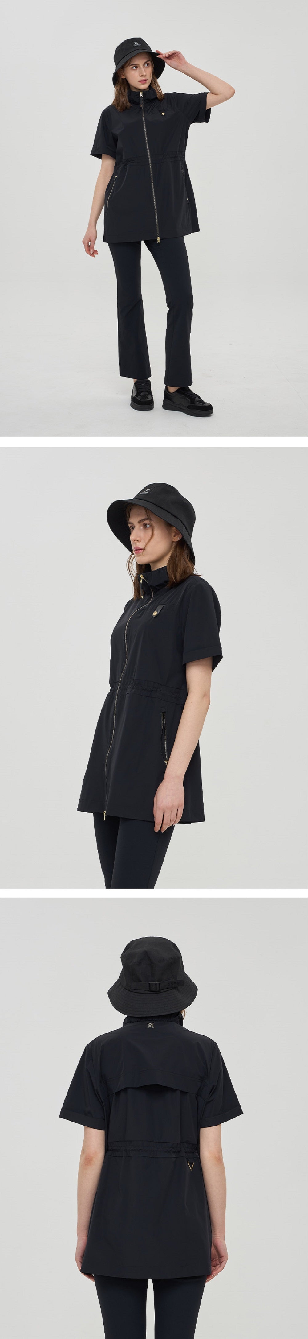 ■ANEW GOLF■ W SHORT SLEEVE ONEPIECE JKBK Women's Short Sleeve One Piece Jacket - Black – Anew Golf USA