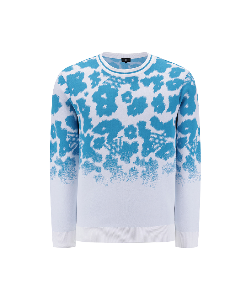 Men's FA Flower Pattern Sweater - White