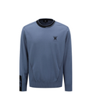 [Signature] Men's Textured Mix Pullover - Blue