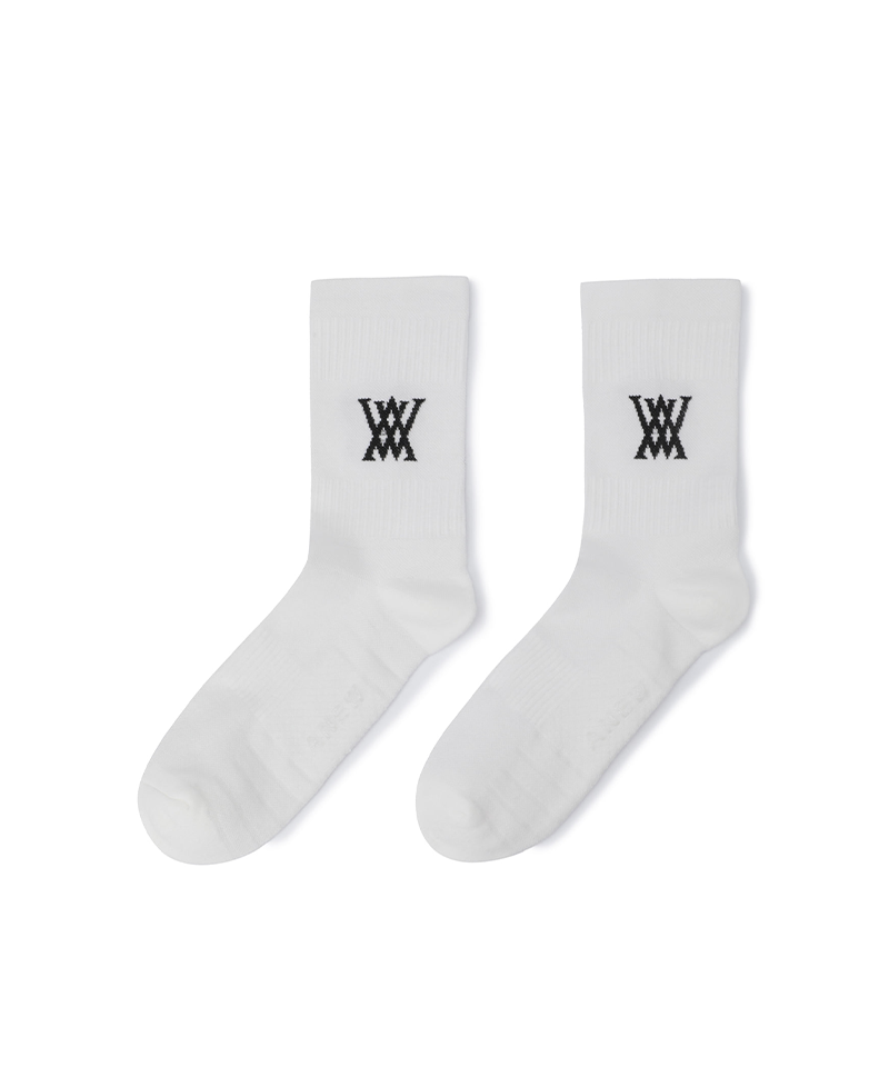 Men's Logo Socks - White