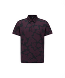 Men's FA Flower Pattern Short T-Shirt - Burgundy