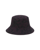 Unisex Flower Pattern Reversible Bucket Hat - Black