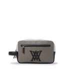 Uni Logo Intaglio Pouch - Beige