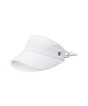 Women's Centre Ribbon Visor - White
