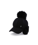 Women's Line Knit Ballcap - Black