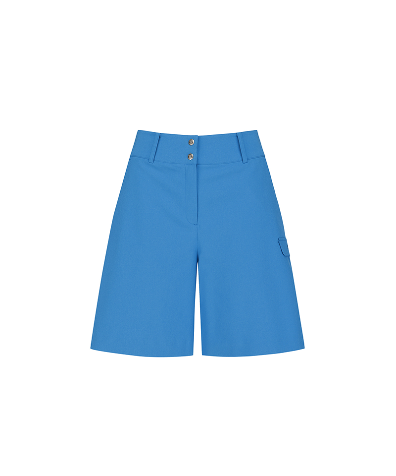 Women's FA Back Pleated Half Pants - Blue