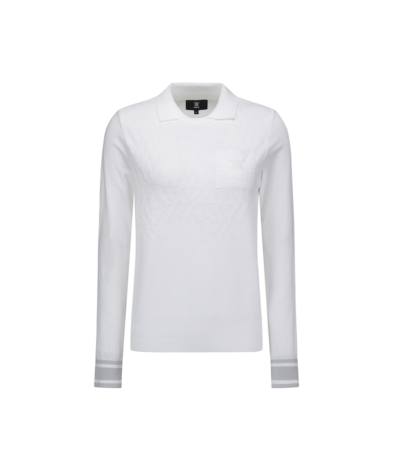 Women's FA Logo Pattern Sweater - White