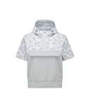 Women's FA Hybrid Hooded Short Sleeve Sweater - Light Grey