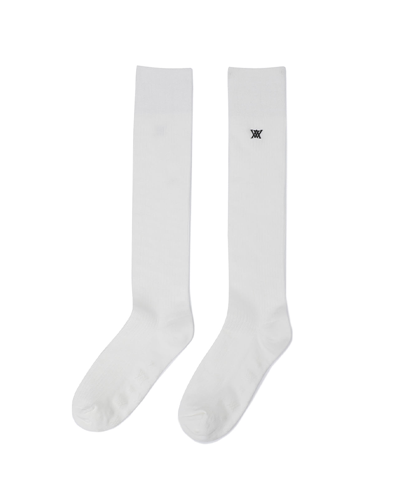 Women's Logo Point Knee Socks - Off White