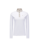 Women's FA High Neck Long T-Shirt - Light Beige