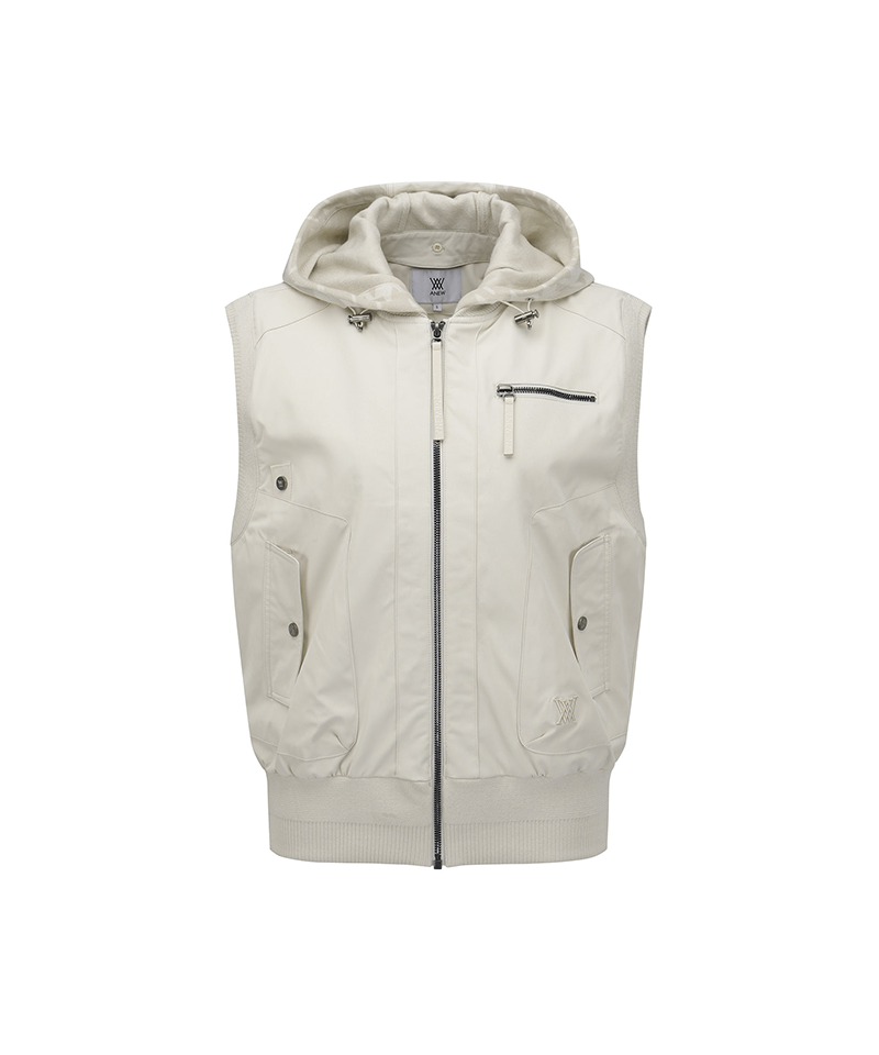 Women's FA Hooded Vest - Light Beige