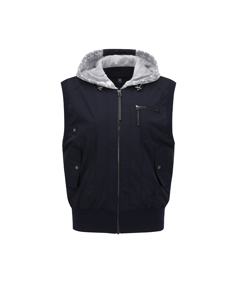 Women's FA Hooded Vest - Navy