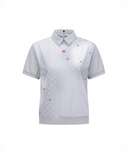 ANEW Golf Women's SM Gradation Pattern Short T-Shirt - Light Grey