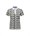 Women's SM Logo Pattern Short T-Shirt - Cream