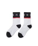Women's Blocks Medium Neck Socks - Off White