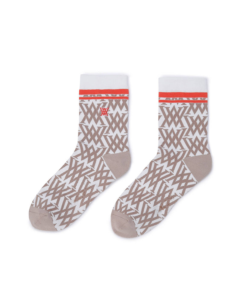 Women's Suit Medium Neck Socks - Beige