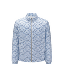 Men WI Logo Pattern Padded Jacket - Royal Blue