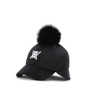 Women's Short Earflap Cap - Black