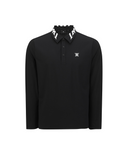 Men's Collar Point Long T-Shirt - Black