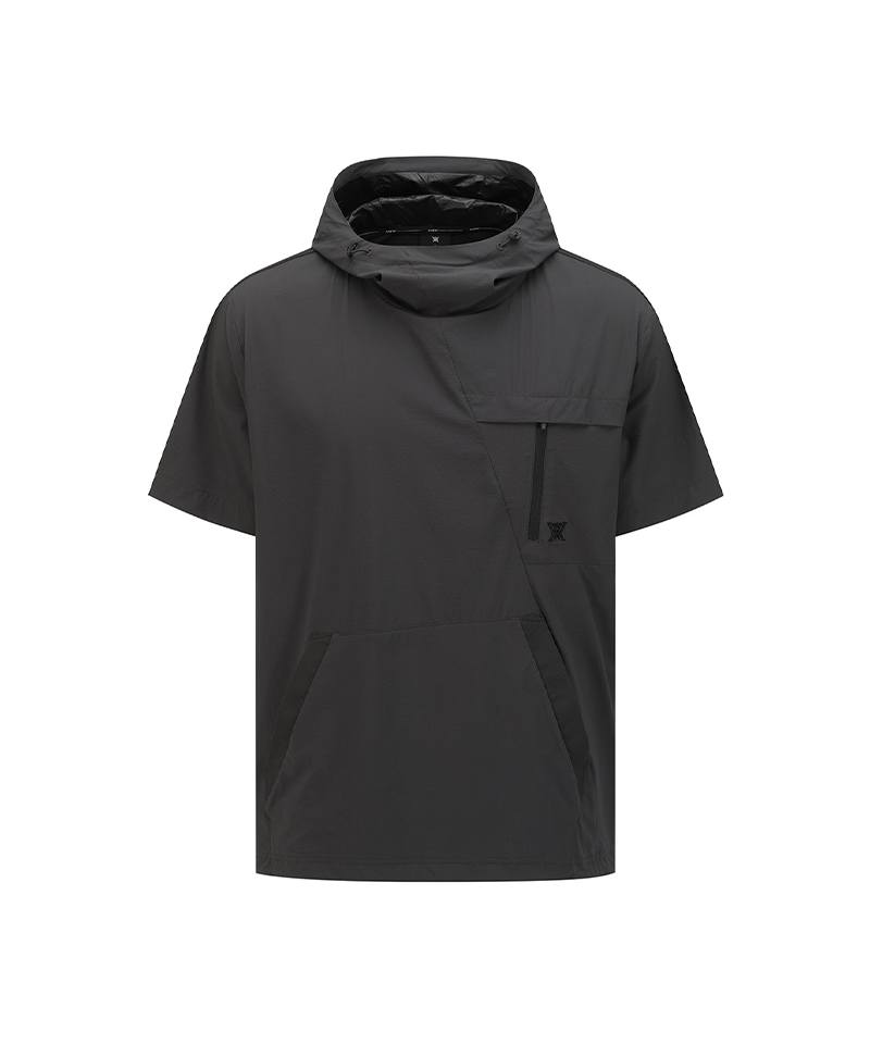 Men's Hooded T-Shirt - Dark Grey